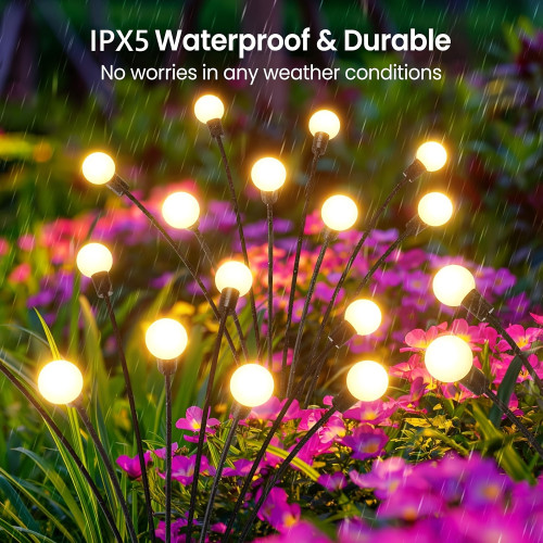 Solar Firefly String Lights 80 led Outdoor Garden Pathway