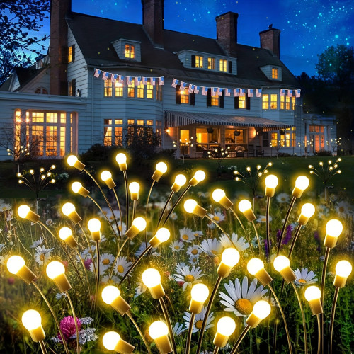 Solar Firefly String Lights 80 led Outdoor Garden Pathway