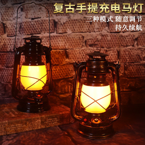 太陽能露營燈營地燈復古馬燈煤油燈戶外庭院酒吧清吧氛圍燈桌燈廠