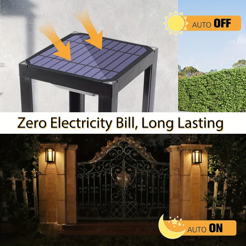 1/2PCS Solar Outdoor WAll Lights, Motion Sensor Dusk To