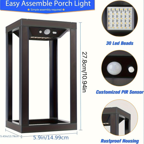 1/2PCS Solar Outdoor WAll Lights, Motion Sensor Dusk To