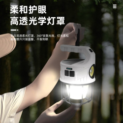 多功能野營燈LED強光手提燈戶外USB充電氛圍露營燈應急照明手電筒