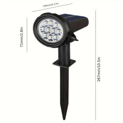 1pc 10led Solar Spotlight Outdoor Garden Light Intelligent