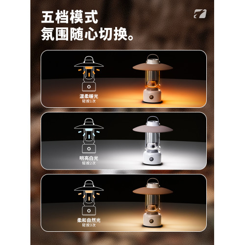 戶外露營帳篷野營裝備燈復古led燈充電小夜燈桌面氛圍支架燈