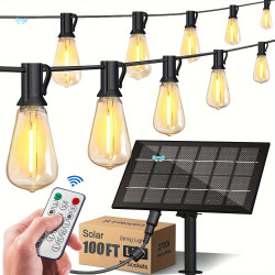 105FT/75FT/40FT Solar Power String Lights 30+2 Bulbs