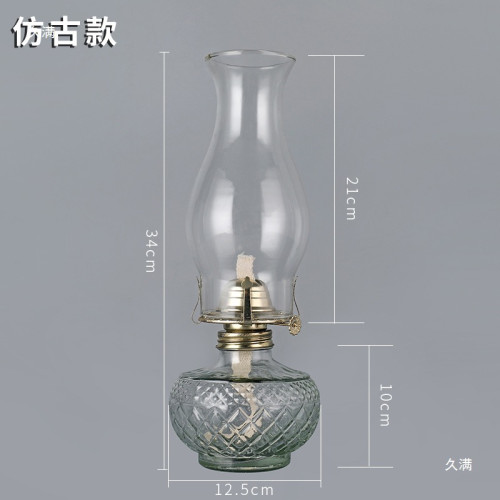 復古老式煤油燈用油老馬燈鄕村懷舊火水燈洋油燈長明燈玻璃馬燈