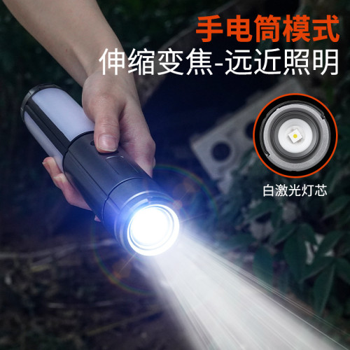 戶外多功能伸縮露營燈調節270度落地補光氛圍燈高亮照明強光手電