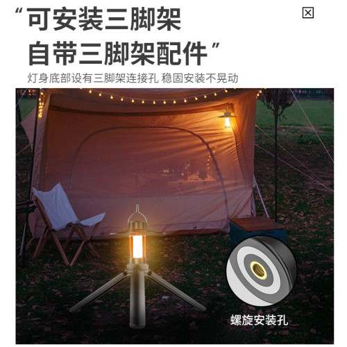 戶外露營燈LED暖光氛圍燈照明營地燈迷你可攜式USB充電野營燈