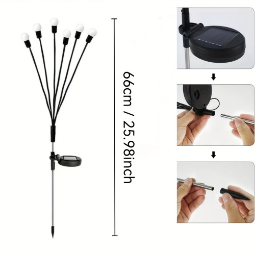 2 pack Solar Firefly Garden Light Outdoor Decoration,