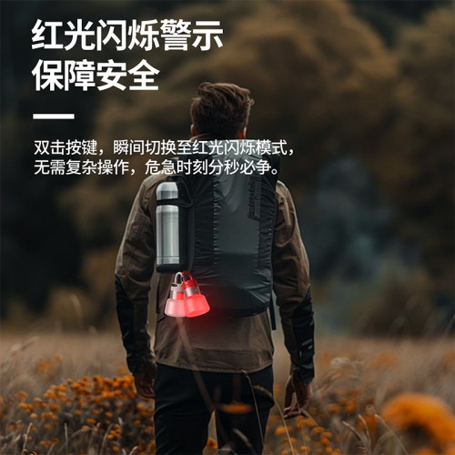 新款戶外露營燈多光源可攜式鑰匙釦掛鉤迷你小手電筒氛圍野營燈