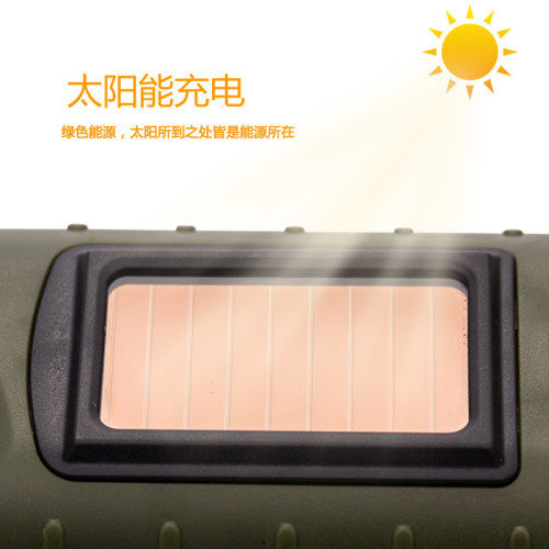 戶外手搖髮電手電筒太陽能充電多功能led家用照明燈露營用品