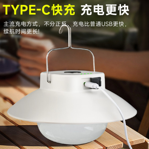 戶外露營燈超長續航充電應急照明燈超亮擺地攤野營天幕掛式帳篷燈