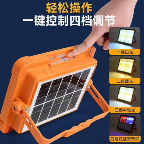 太陽能戶外露營燈夜市地攤手提燈超長續航應急擺攤照明充電一體燈