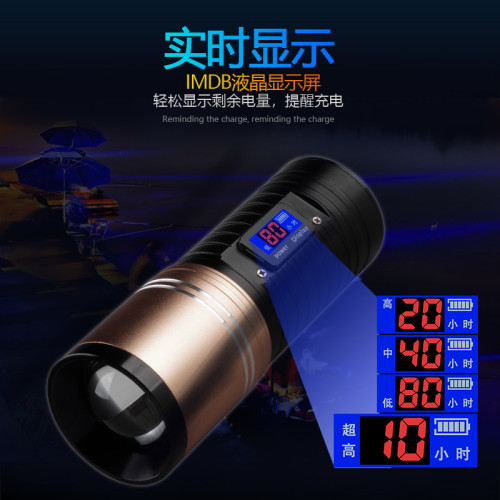 合金夜釣燈強光釣魚燈紫光台釣多功能拉餌充電藍光手電筒超亮夜光