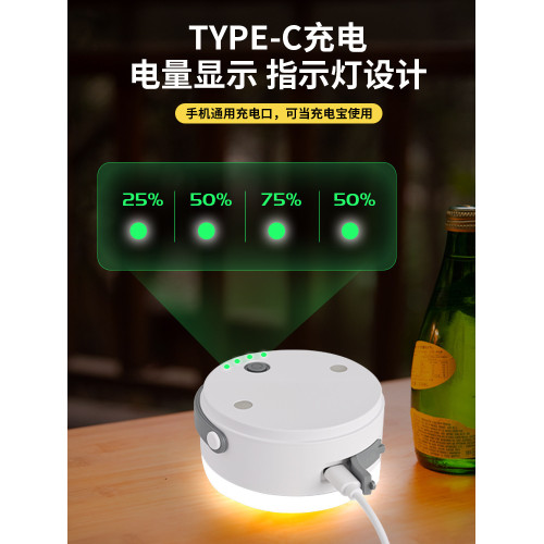 可攜式充電帳篷燈戶外強光照明野營燈泡掛燈應急超亮長續航露營燈