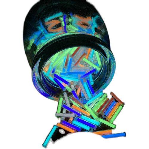 玻璃夜光琯 指尖陀螺 夜光棒 類似氚氣琯 吊墜 EDC夜光琯3*22.5mm