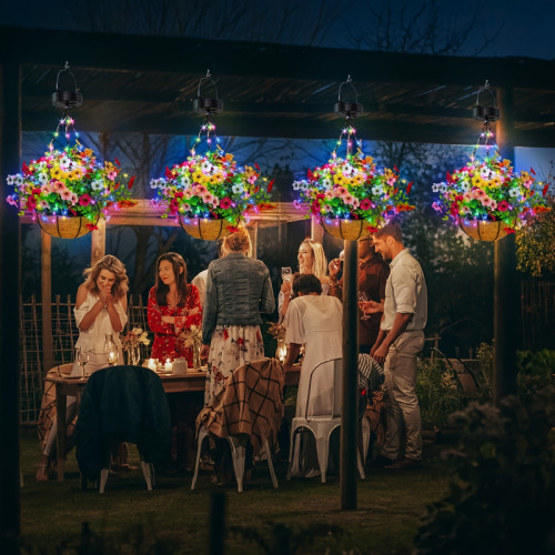 Powered Hanging Lights with Auto On Off Sensor Solar