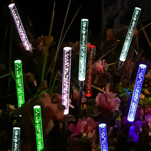 4PCS Solar Bubble Garden Stake Lights, Colorful Gradient