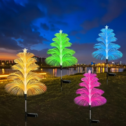4PCS Solar Bubble Garden Stake Lights, Colorful Gradient