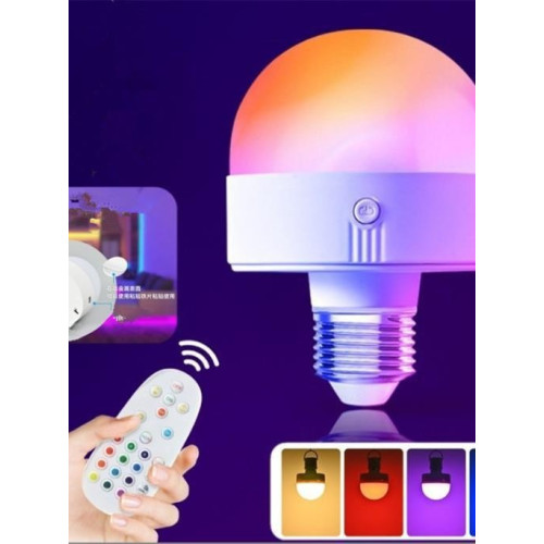 E26氛圍球泡充電遙控充電球泡磁吸球泡遙控球泡充電RGB