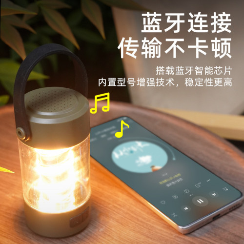 爆款多功能LED照明氛圍燈藍牙音箱夜燈便捷式三角支架露營燈