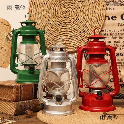 戶外照明充電led馬燈紅色家用應急台燈露營燈復古手提煤油燈老式