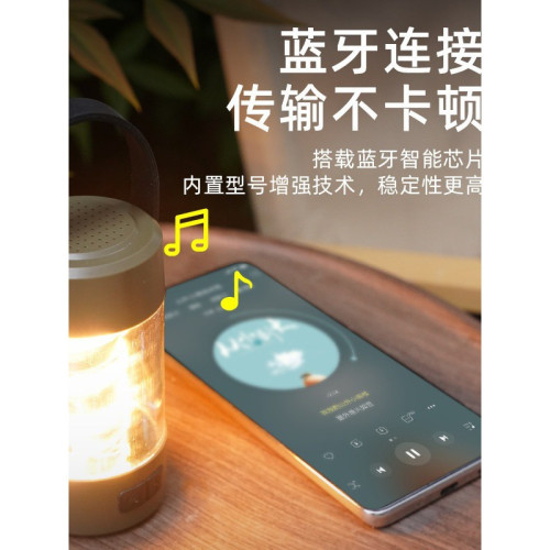 新款戶外露營燈充電藍牙音響燈帳篷野營燈多功能掛鉤燈