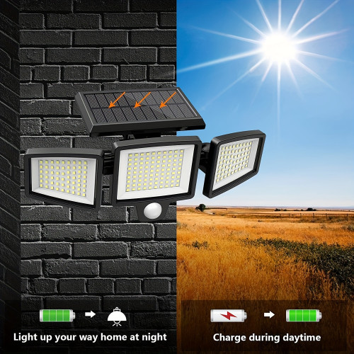 1/2/3PCS Solar Outdoor Lights, 2500 Lumens 210 LED Safety