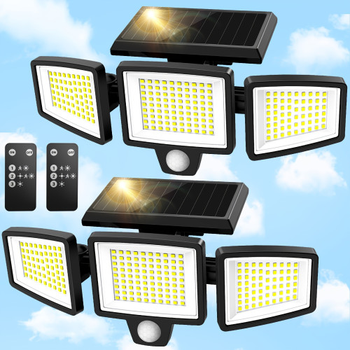 1/2/3PCS Solar Outdoor Lights, 2500 Lumens 210 LED Safety