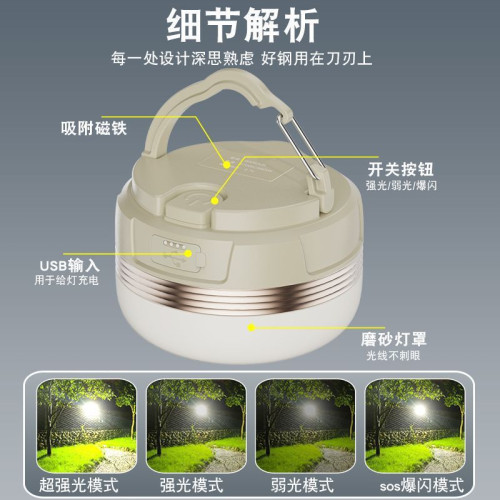 露營燈超長續航超亮迷你帳篷天幕氛圍可攜式戶外野營充電照明燈