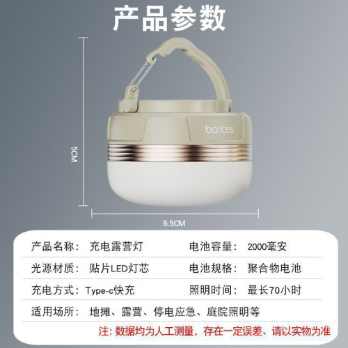 露營燈超長續航超亮迷你帳篷天幕氛圍可攜式戶外野營充電照明燈