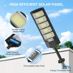 240 LED Solar Parking Lot Street Light (Dusk to Dawn),