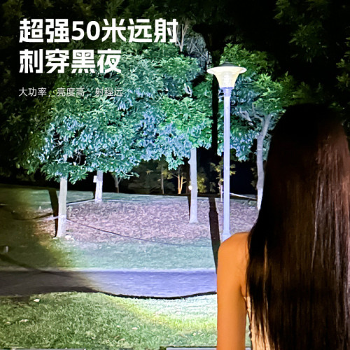新款折疊戶外露營燈應急野營燈多功能強光手電筒氛圍燈警示燈