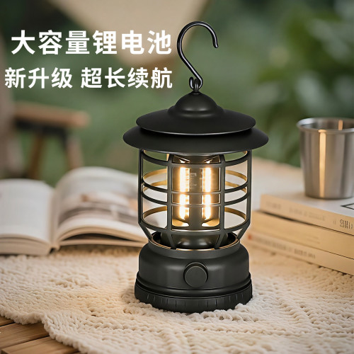 太陽能戶外露營燈復古多功能手提野營燈超長續航充電照明燈帳篷燈