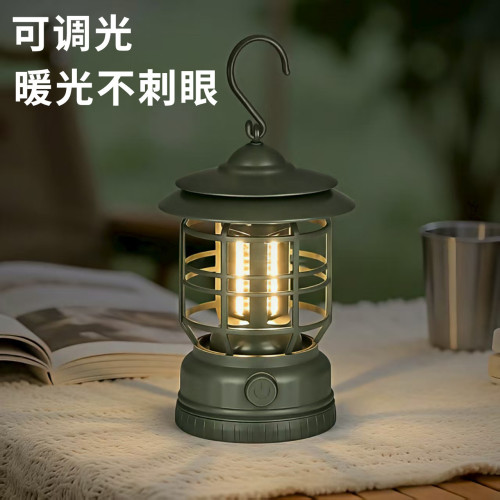 太陽能戶外露營燈復古多功能手提野營燈超長續航充電照明燈帳篷燈