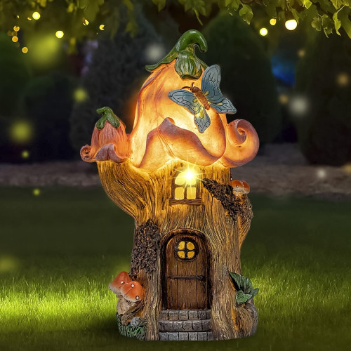 11Inch Outdoor Garden Statues, Mushroom House Decor, Gnome