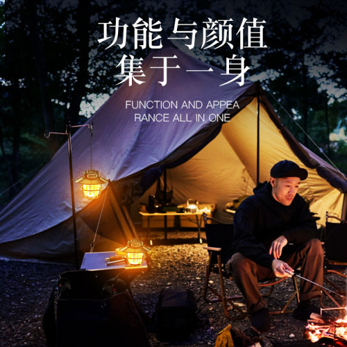 新款復古馬燈暖光無極調光戶外長續航掛鉤露營燈氛圍野營燈