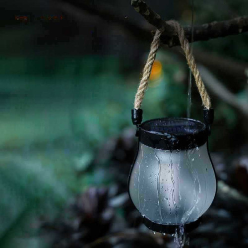 ✅✅✅新款太陽能麻繩火焰燈懸掛戶外野營燈充電庭院裝飾多功能照