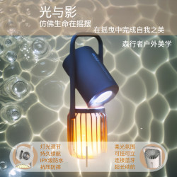 戶外徒步大容量防水防摔可攜式禮品行動電源手電筒可調光野營