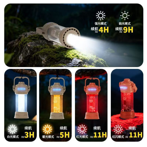 新款LED露營燈USB充電戶外野營帳篷燈氛圍燈多功能可攜式手電筒 新款LED露營燈USB充電戶外野營帳篷燈氛圍燈多功能可攜式手電筒
