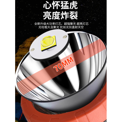 新款太陽能手提燈多功能工作燈快充戶外露營燈警示燈可攜式超亮