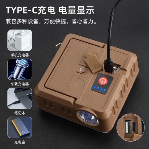 新款USB充電燈泡戶外LED帳篷燈移動夜市燈地攤燈停電應急野營燈