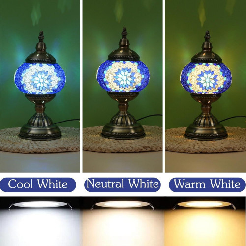 Turkish Moroccan Mosaic Table Lamp Bedside Night Light with