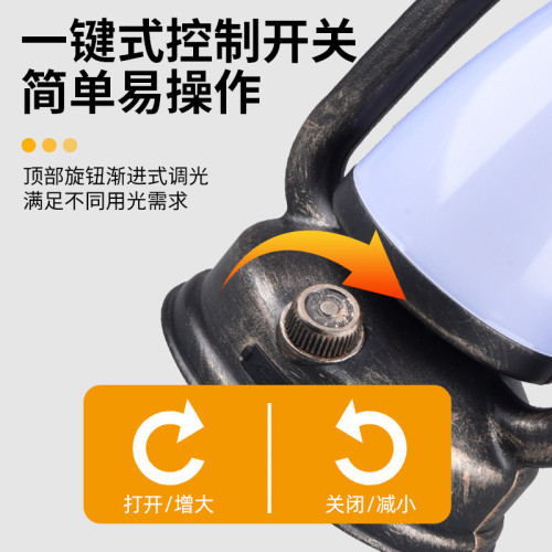 戶外暖白雙色太陽能露營燈可攜式掛燈USB充電家用照明帳篷燈led燈