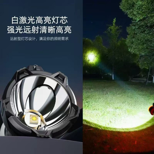 手提燈戶外多功能工作燈強光探照燈超亮長續航露營帳篷掛燈