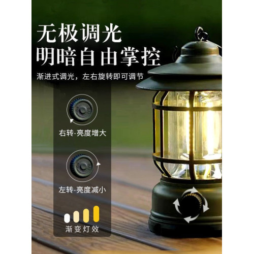 戶外露營燈帳篷燈野營led氛圍燈復古馬燈營地照明超長續航 掛式燈