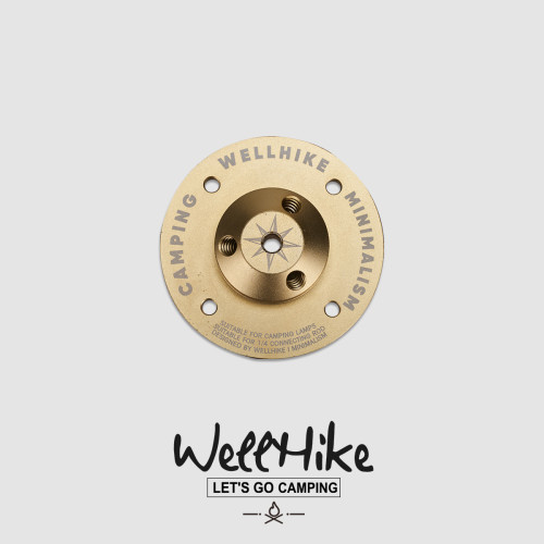 WELLHIKE戶外露營氛圍燈法蘭盤燈架四分之一接口連接38燈/GZ燈