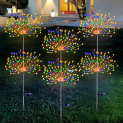 6 Pack Solar Firework Lights Solar Powered Art Stake
