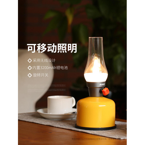山力士led復古燈 可充電移動照明燈氛圍燈家用露營燈帳篷燈營地燈