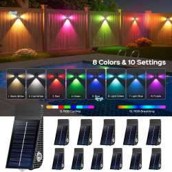 4/8/12PCS Solar WAll Lights, Novelty Patio Fence Lights, 3